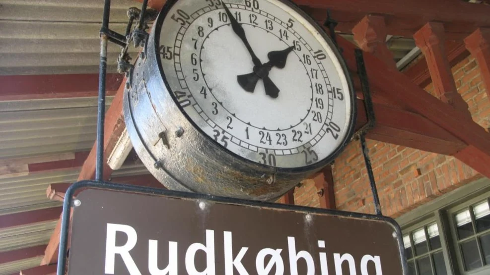 billede af Rudkøbings gamle stations ur